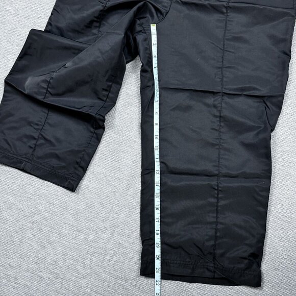 Nike Womens Black Capri Pants Elastic Drawstring Waist Straight Leg Nylon Lg - Picture 12 of 12